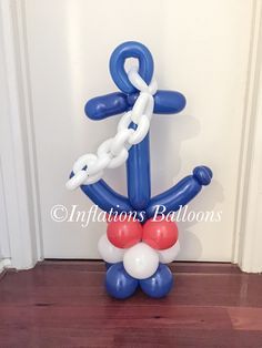 #balloons #anchor #nautical Nautical Baby Shower Boy, Sailor Baby Showers, Decor Marin, Nautical Birthday Party, Anchor Decor, Nautical Themed Party, Desain Quilling, Nautical Birthday, Nautical Party