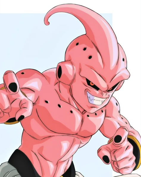 Kid Buu Wallpaper, Dragon Ball Art Style, Dragon Ball Villains, Dragon Ball Christmas, Kid Boo, Dragon Ball Z Manga, Dragon Ball Z Characters, Super Buu, Kid Buu