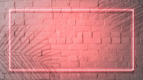 Red neon lights frame on a white brick wall mockup | premium image by rawpixel.com / Jubjang Neon Frame, Pink Neon Lights, Thumbnail Background, Logo Youtube, Youtube Banner Backgrounds, Youtube Banner Design, Wall Mockup, Youtube Banner Template, Red Neon