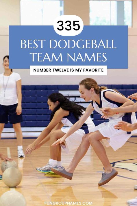 Discover over 335 dodgeball team names! From classic to creative, find the perfect name to unite your squad and dominate the court. Dodgeball Team Names, Dodge City, The Blitz, All Team, Team Names, The Court, Dream Team, The Dreamers