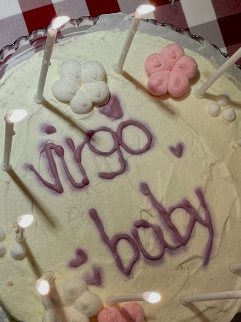 September virgos birthday aesthetic cake #september #birthdaycake #aesthetic #virgoseason Virgo Purple Aesthetic, September Birthday Cake, Birthday Aesthetic Cake, Hello 20, 15th Birthday Cakes, Leah Sava Jeffries, Virgo Birthday, Aesthetic Cake, Birthday Aesthetic