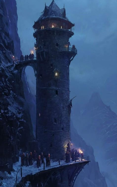 Worst Day Of My Life, Fantasy Environment, Caring Person, Fantasy Locations, Fantasy Town, Dark Castle, Castle Tower, Fantasy Life, Landscape Concept