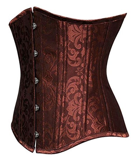 Underbust Corset Outfit, Vintage Style Blouses, Vintage Bustier, Brown Corset, Corset Outfit, Waist Corset, Steampunk Corset, Waist Training Corset, Shapewear Bodysuit