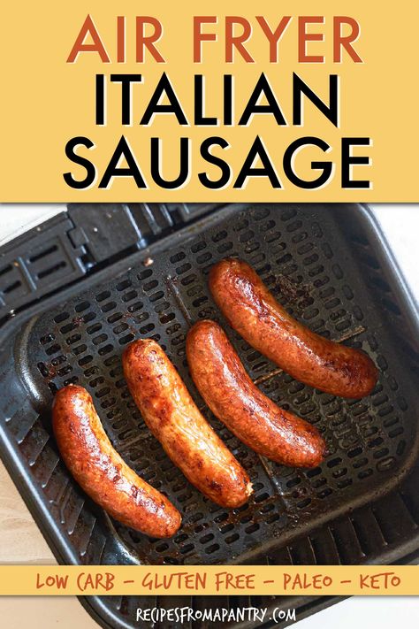 Italian Sausage In Air Fryer, Making Italian Sausage, Air Fryer Italian Sausage, Sausage In Air Fryer, Baked Italian Sausage, Italian Sausage Recipe, Dash Recipe, Italian Sausages, Fried Sausage