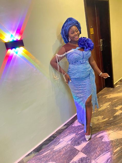 Asoebi lace style 2021 Sky blue and royal blue asoebi combination Sky Blue Lace Asoebi Styles, Royal Blue Asoebi, Royal Blue Lace Asoebi Styles, Sky Blue Lace Styles, Blue Lace Asoebi Styles, Asoebi Lace Style, Blue Asoebi, Lace Asoebi Styles, Lace Asoebi