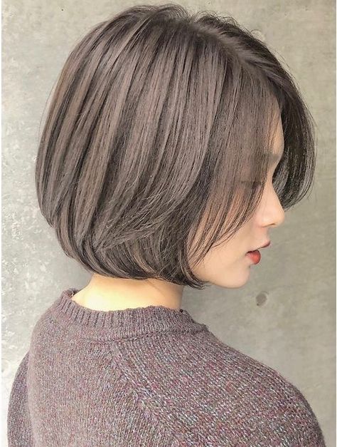 Asian Short Hair, Short Hair Trends, Shot Hair Styles, Haircuts Straight Hair, Short Hair Haircuts, Short Hair With Bangs, Short Bob Hairstyles, Grey Hair, Short Bob