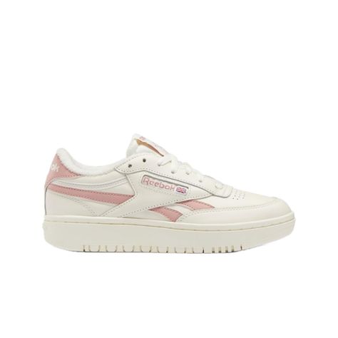 PRICES MAY VARY. Women's Fashion Sneakers: Complete with classic Reebok logos and a clean, casual design, our fashion sneakers for women are a must-have addition to any modern, low-key look Premium Construction: Ideal for daily wear, our women's tennis shoes offer unmatched style and a durable rubber sole for support that’s designed to last Superior Performance: These comfortable shoes for women offer the perfect blend of style and performance via a soft yet supportive upper and underfoot cushio Pink Reebok Shoes, Reebok Club C Double, Pink Reebok, Reebok Classic Sneakers, Lifestyle Club, White Reebok, Reebok Classics, Reebok Club C, Club C