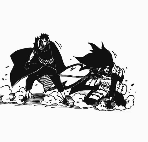 Obito And Madara Manga, Obito And Madara, Black And White Anime, Naruto Painting, Arte Ninja, Naruto Sketch Drawing, Naruto Sketch, Naruto Images, Naruto Drawings