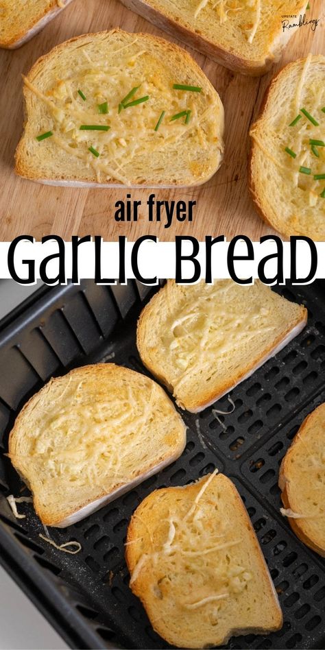 Garlic Bread Texas Toast, Air Fryer Garlic Bread, Upstate Ramblings, Air Fryer Garlic, Fried Recipes, Make Garlic Bread, Garlic Toast, Air Fryer Oven Recipes, Garlic Bread Recipe