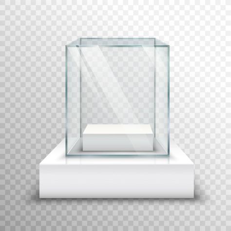 Empty glass showcase transparent Free Ve... | Free Vector #Freepik #freevector #freesale #freeicon #freelight #freeart Banner Shapes, Credit Card Design, Glass Showcase, Building Icon, Art Boutique, Transparent Box, Marketing Flyers, Night Background, Flyer And Poster Design