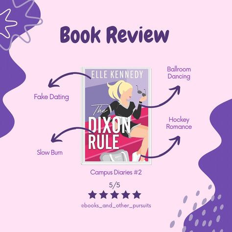 💃🏻 Book Review - The Dixon Rule by @ellekennedy33 🕺🏻 I’ve been excited to read this book ever since I finished reading The Graham Effect, so I was super excited when received an ARC of this book from Little Brown Books via Netgalley. I loved the storyline of this book, from Shane becoming Diana’s new annoying neighbour to the fake dating, it was just flawlessly executed. My absolute favourite part though was the dancing! I would love to see this book become a movie for the dance scenes alo... Dixon Rule Book, The Dixon Rule Spicy Chapters, Spicy Chapters, Campus Diaries, Annoying Neighbors, Brown Books, Fake Dating, Diary Book, Super Excited