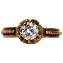 1890s Victorian .91 Carat Diamond Gold Buttercup Setting Ring Victorian Wedding Ring, Brilliant Cut Diamond Engagement Ring, Yellow Gold Cocktail Ring, Victorian Engagement Rings, Yellow Diamond Rings, Yellow Engagement Rings, Gold Cocktail Ring, Dream Engagement Rings, Rings Engagement