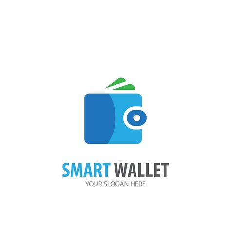 Wallet logo for business company. simple... | Premium Vector #Freepik #vector #wallet-logo #wallet #money-wallet #digital-wallet Wallet Icon, Money Logo, Logo For Business, Simple Wallet, Cash Wallet, Smart Wallet, Money Wallet, Financial Logo, Digital Wallet