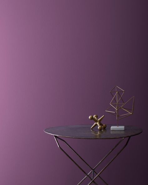 Taro 1386 | Benjamin Moore Best Benjamin Moore Purples, Benjamin Moore Purple, Bedroom 2023, Newport House, Purple Paint Colors, Glam Office, Paint Pallet, Apartment Vibes, Purple Wall