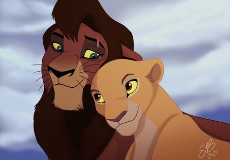 Kovu X Kiara, Lion King Kovu, Kiara Lion King, Kovu And Kiara, Tree Tattoo Back, Kiara And Kovu, Lion King Ii, Lion King Drawings, Cartoon Art Drawing