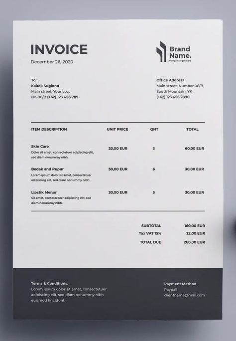 is a powerful tool for generating professional-looking invoices in multiple formats including PDF, Word, and HTML. It allows users to customize templates with ease, saving time and effort while maintaining consistency across all documents. This versatile solution ensures that your clients receive high-quality invoices tailored to their specific needs, increasing satisfaction and reducing the risk of disputes. Invoice Design Template Free, Graphic Design Invoice, Invoice Template Free Download, Design Invoice Template, Free Invoice Template, Bill Format, Design Invoice, Invoice Format, Invoice Design Template