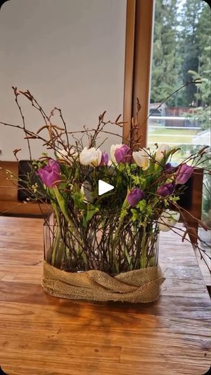 258K views · 25K reactions | @hapdesign_ Idea 💡 DIY de• @kristina_rustikal_life

#tulpenliebe#tulpen#frühlingsdeko#birkenzweige#birkenreisig#heidelbeerkraut#diy#bloom#florist#kreativ | Heidy Alícia Pérez || Capazos • Cestas • sombreros • ToteBag | Chris Lake · More Baby Get Well Soon Flowers, Outside Plants, Cottage Decor Farmhouse, Flower Vase Arrangements, Inside Plants, Floral Arrangements Diy, Floral Craft, Diy Vase, Event Flowers