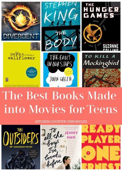 Read it first and then watch it. A fun collection of all the best books that were made into great movies for teens. Did your favourite make the list? #booksforteens #booksforteenagers #moviesforteens #moviesforteenagers #movienightforteens #familymovienight #booksforolderkids Best Teen Books, Books Made Into Movies, Teenage Movies, Movies For Teens, Movies Based On Books, Teenage Movie, Books Turned Into Movies, Best Books For Teens, Spot Books