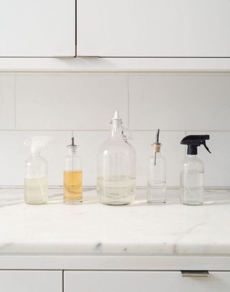 The Organized Sink: 3 Rules for Decanting Kitchen Cleaning Products, Plus 5 Bottles to Buy Dish Soap Organization, Clean Mama, Homemade Cleaning Supplies, Cleaning Supplies Organization, Zero Waste Kitchen, Organized Home, Liquid Dish Soap, Sink Organizer, Household Cleaning Tips