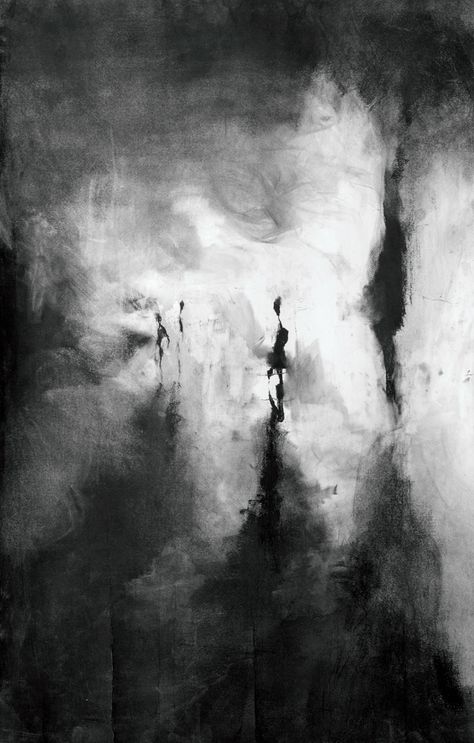 Abstract Charcoal Art, Charcoal Abstract, Art Charcoal, Charcoal Art, Shadow Art, Desenho Tattoo, Black And White Painting, Dark Art Illustrations, Beautiful Dark Art