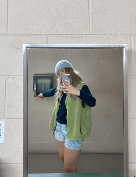 camera roll, photo dump, 0.5 pic, insta dump, casual outfit, boxer outfit, granola outfit, vest outfit, camping outfit, photo poses, friend group, summer photo inspo, insta story, story inspo, socials, dr, br, bf, BeReal poses, pic inspo, camping, hiking, granola aesthetic Hiking Vest Outfit, Vest Hiking Outfit, Granola Vest Outfits, Granola Girl Vest Outfit, Girls Vest Outfit, Summer Vest Outfit, Friend Group Summer, Pink Vest Outfit, Boxer Outfit