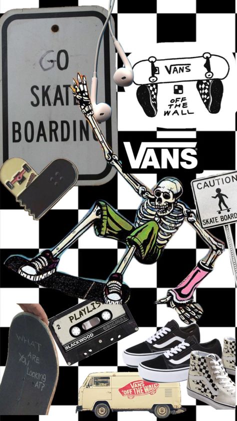 Vans Wallpaper, Vans Aesthetic, Gtr Car, Vans Skate, Vans Off The Wall, Create Collage, Retro Poster, Off The Wall, Creative Play