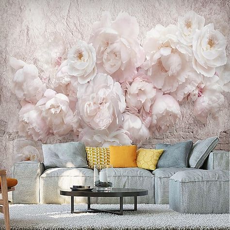 Plants Wallpaper, Cheap Wallpaper, Large Wall Murals, Bedroom Murals, Plant Wallpaper, 3d Rose, Palau, Pvc Vinyl, Bhutan