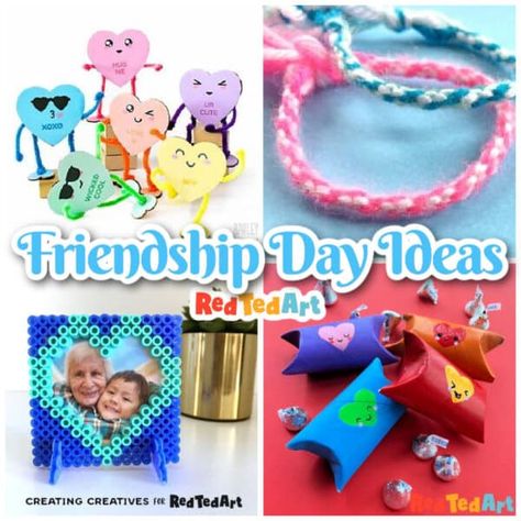 DIY Friendship Day Gift Ideas for Kids to Make - Red Ted Art - Kids Crafts Friendship Day Craft, Friendship Day Ideas, Friendship Day Gift Ideas, Friendship Day Cards, Best Friends Day, Friendship Day Gift, Red Ted Art, Friendship Day Gifts, Art Projects For Teens