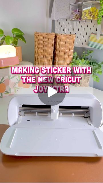 Reyna | DIY Crafter on Instagram: "Making Waterproof Stickers with the new Cricut Joy Xtra. You can make your own custom cards, cut vinyl, use Cricut joy pens, markers, and foil transfer tool. #ad This is my new crafting machine in my small craft room and its compact size is definitely a plus for those like me with limited space.   #cricutmade #stickertutorial #cricut #diystickers #cricuttips #crafts #cricuttutorials #cricutforbeginners #giftideas #diycrafts #stickercrafts #cricutjoyextra #diyproject" Cricut Joy Marker Projects, Cricut Joy Vinyl Projects, Cricut Joy Xtra Project Ideas, Cricut Joy Extra, Cricut Joy Extra Projects, Cricut Joy Xtra, Cricut Joy Xtra Projects, Cricut Room, Circuit Joy