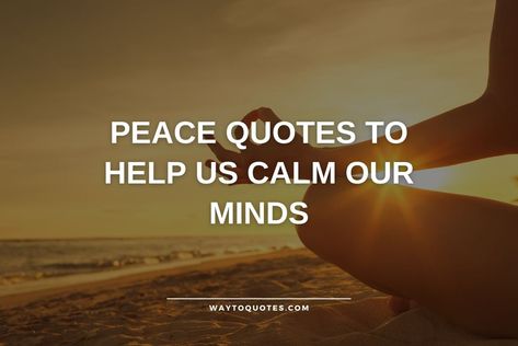 So here we have gathered some really beautiful Peace Quotes and Sayings to make your mind and heart feel at peace. Prioritizing Peace Quotes, Peace And Happiness Quotes, Choosing Peace Quotes, Peace Love Quotes, Finding Peace Quotes, Peace And Love Quotes, Quotes On Peace, Quotes About Peace, I Want Peace