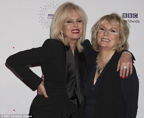 Jennifer Saunders suffers make-up fail at BBC party Jennifer Saunders, Joanna Lumley, Ab Fab, Funny Women, British Comedy, Women Humor, To Laugh, Bbc, Fails