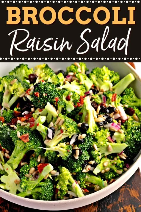 Broccoli And Raisin Salad, Broccoli Raisin Salad, Broccoli Bacon Salad Recipe, Special Salad, Broccoli Salad With Raisins, Raisin Salad, Keto Vegetables, Broccoli Salad Bacon, How To Make Broccoli