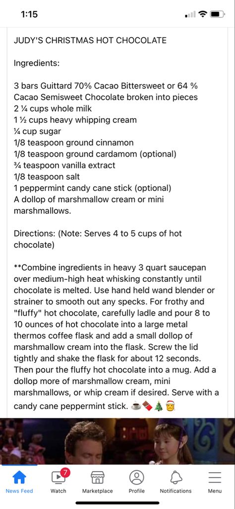 Hot Chocolate From The Santa Clause, Judy's Hot Chocolate, The Santa Clause Hot Chocolate, The Santa Claus Hot Chocolate, Judy The Elf Hot Chocolate, Judy’s Hot Chocolate, Judys Hot Cocoa, Hot Chocolate Ingredients, The Santa Clause