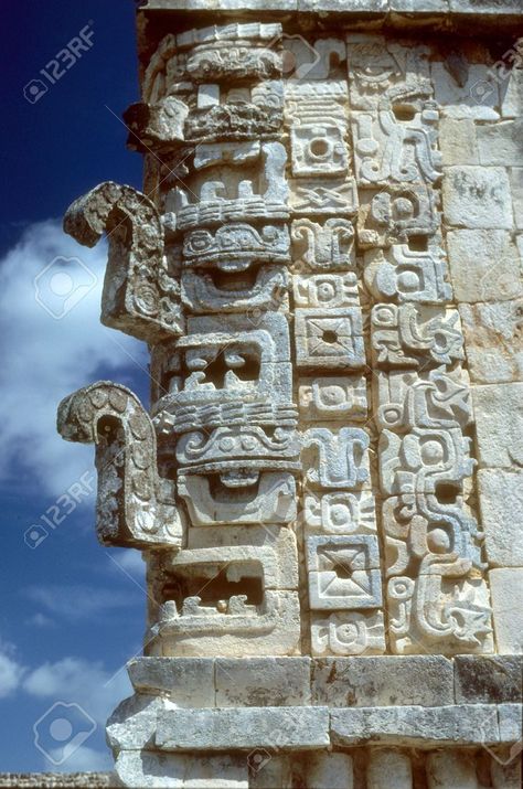 Mayan Architecture Decor. Uxmal. Aztec Architecture, Mayan Architecture, National Geographic Expeditions, Maya Art, Mayan Art, Mayan Culture, Yucatan Mexico, Ancient Mayan, Aztec Art