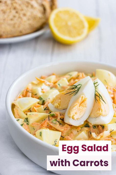 Egg Boil, Greek Side Dishes, Salad With Carrots, Soft Foods To Eat, Easy Egg Salad, Savory Appetizers, Boxing Match, 2023 Recipes, Shredded Carrots