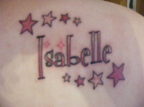 Pink Isabelle with pink stars Isabelle Name, My Little Star, My Daughters, Pink Stars, She Loves, Pink Aesthetic, Tatting, Tattoo Quotes, Tattoo Ideas