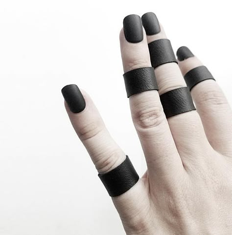 Unisex ring tiny bandage matte vegan leather heavy duty ring Punk Black Ring For Halloween, Grunge Black Metal Rings, Cheap Punk Black Rings, Black Leather Ring, Plastic Black Rings, Black Ring Set, Leather Sewing, Hand Accessories, Leather Ring