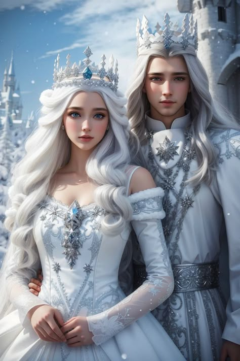 Barbie Wedding Dress, Fantasy Couples, Fairytale Fashion, Fairy Pictures, Barbie Wedding, Queen Art, Fantasy Pictures, Fantasy City, Queen And King