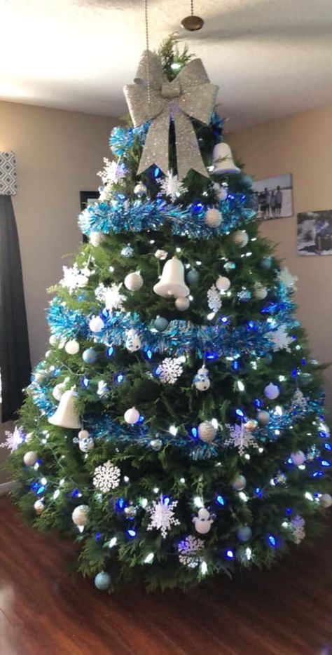 Blue Snowman Christmas Tree, Blue Ceramic Christmas Tree, White Cheistmas Tree Wirh Silver Blue And White Or Amenta, Blue Crystal Christmas Tree, Blue Resin Christmas Trees, Blue Snowman, Blue Christmas Tree Decorations, For Christmas, Ready For