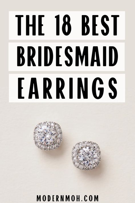 Wedding Party Earrings, Wedding Party Jewelry Ideas, Bridal Party Jewelry Ideas, Bridesmaids Accessories Ideas, Bridesmaids Earrings Gold, Bridesmaid Jewelry Ideas Silver, Bridesmaid Earrings Pearl, Maid Of Honor Earrings, Classic White Pearl Earrings For Bridesmaid Gift