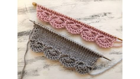 This knitting decorative edge is a popular project because it beautifies objects and accessories. Watch this tutorial to learn this knitting edge. Knitting Borders Pattern, Knitting Start, Edge Knitting, Háčkované Lemy, Gilet Crochet, Decorative Crafts, Knit Edge, Knitting Instructions, How To Start Knitting