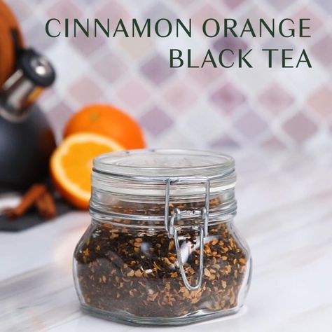 Cinnamon Orange Black Tea Recipe by Tasty Homemade Teas, Herb Teas, Herbal Tea Recipes Homemade, Orange Spice Tea, Black Tea Recipe, Growing Tea, Slow Moments, Tea Blends Recipes, Teas Recipes