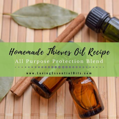 This Thieves Oil recipe is a great blend to support a strong and healthy immune system. With the cold and flu season here it is time to reach for some germ-fighting essential oils. A friend recently asked me for a thieves oil blend. This is the blend that I made for her and I loved it so much I made another batch for m Thieves Recipe, Thieves Essential Oil Recipe, Thieves Oil Recipe, Essential Oil Cleaning Recipes, Thieves Oil, Diy Essential Oil Recipes, Salve Recipes, Thieves Essential Oil, Luck Spells