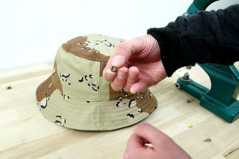 How to Make Bucket Hat : 20 Steps (with Pictures) - Instructables Hat Patterns To Sew, Diy Sewing Clothes, Diy Projects To Try, Handmade Wooden, Diy Sewing, Tea Towels, Bucket Hat, Baseball Hats, Sewing Patterns