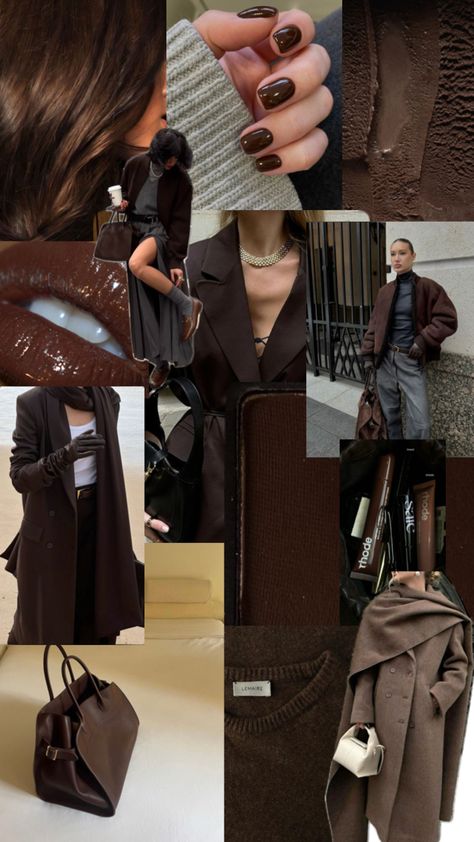 Brown Outfit, Classy Aesthetic, Chocolate Color, Mood Board Fashion, Brown Aesthetic, Autumn Aesthetic, Classy Women, Autumn Inspiration, Winter Fashion Outfits