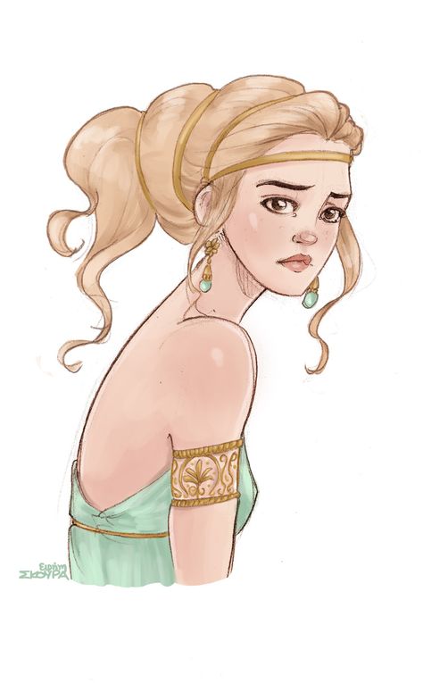 Helen Of Troy Art, Greek Character Art, Daughter Of King, Helen Of Troy, Arte Grunge, Arte Van Gogh, Greek Mythology Art, Mythology Art, Goddess Art