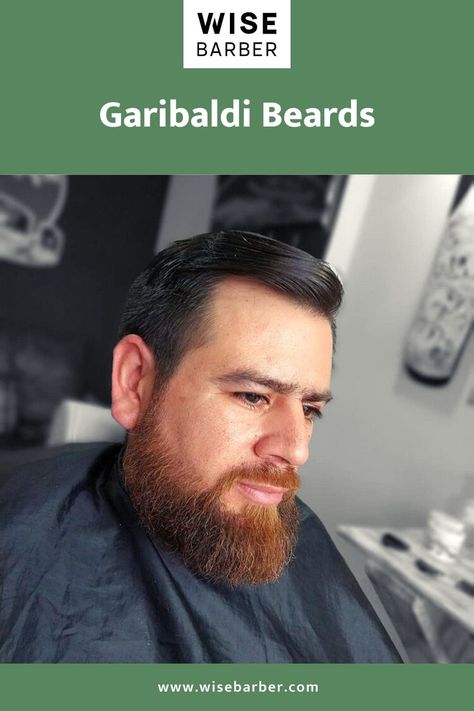 Garibaldi beard is a style in which the beard is grown to a maximum length of seven to eight inches. The bottom part is trimmed to give a clean rounded shape ☺️ Garibaldi Beard, Beard Styles, A Style