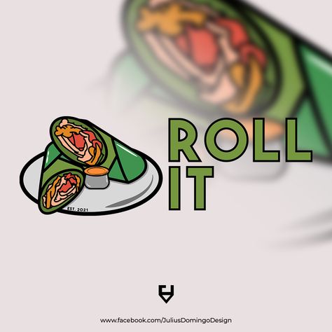 Spring Roll Logo Design, Roll Logo, Spring Roll, Design Artwork, Spring Rolls, Rolls, Logo Design, Packaging, ? Logo