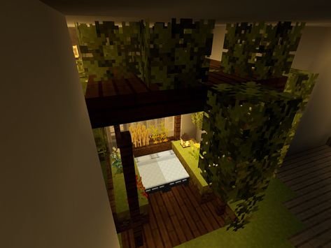 Minecraft Bed Designs Cottagecore, Minecraft Bed Frame Ideas, Minecraft Bed Frame, Minecraft Bed Designs, Cottagecore Bed, Minecraft Bed, Cottagecore Minecraft, Mc Builds, Minecraft Builds