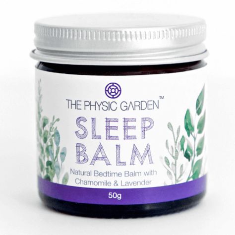 The Physic Garden Natural Sleep Balm Physic Garden, Sleep Balm, Lavender And Lemon, Relax Your Mind, Lavender Lemon, Lemon Myrtle, Calming Scents, Flora Fauna, Lemon Lavender